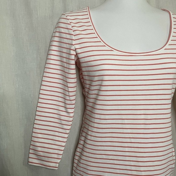 Forever 21 White & Coral Stripe Bodycon Dress - Picture 8 of 16